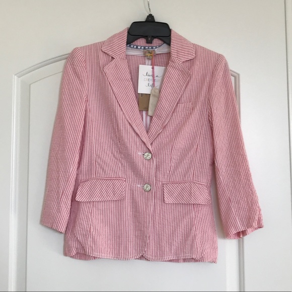 Cremieux Striped Nautical Blazer Sz 0 - Picture 1 of 5
